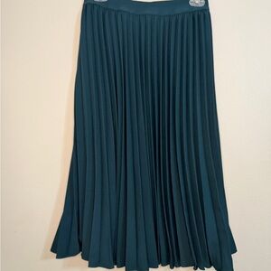 Grace Karin Emerald Green Pleated Chiffon Midi Skirt Elastic Waist Medium M